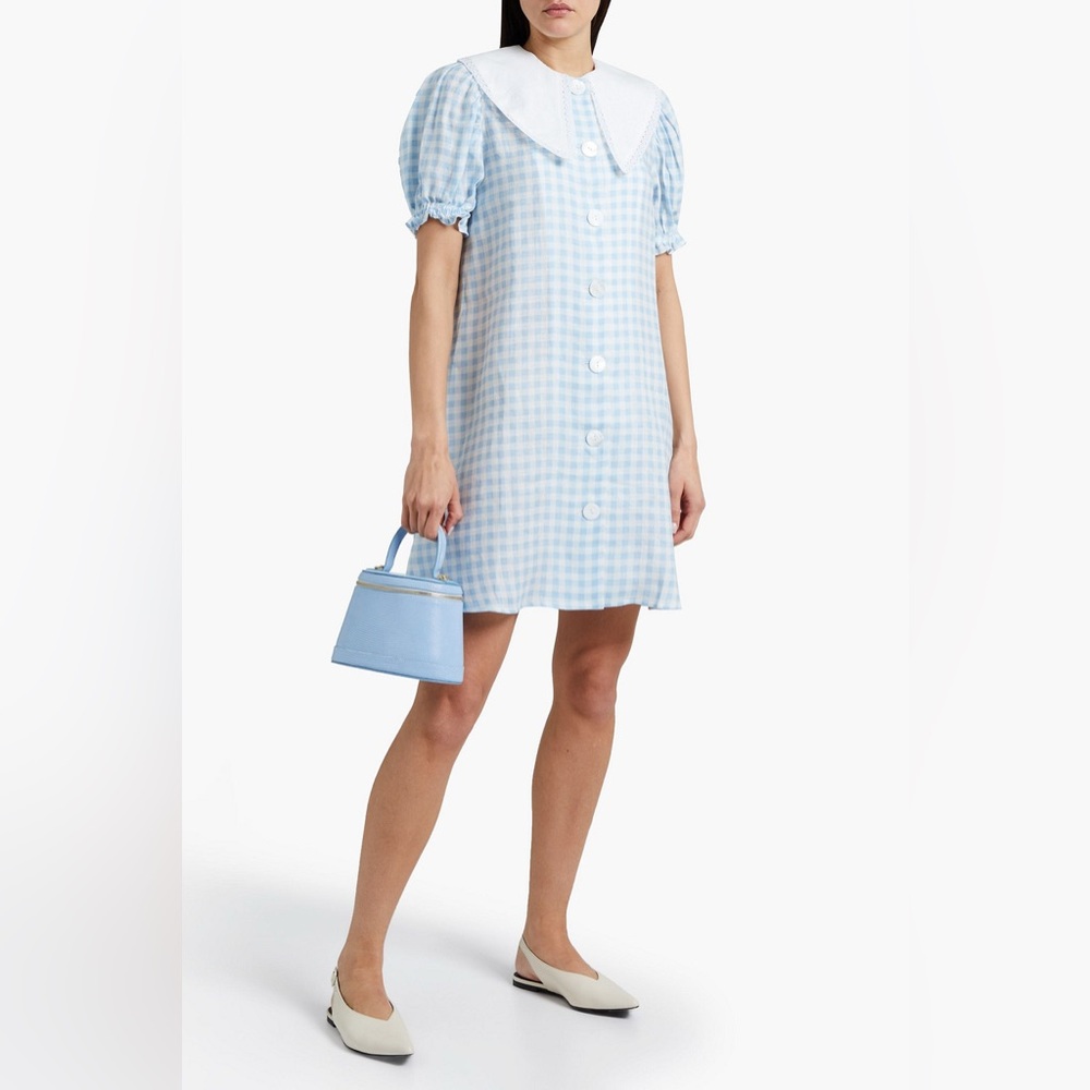 NWOT Sleeper Marie Linen Mini Dress Blue | S - Picture 14 of 14